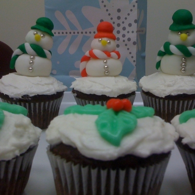 Snowman Cupcakes