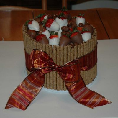 White Chocolate, Fudge And Strawberries