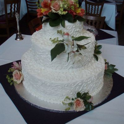 Scrolls And Fresh Flowers