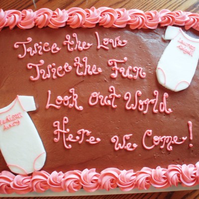 Twin Baby Shower Cake