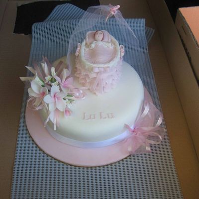 Cradle Christening Cake