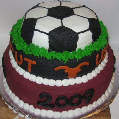 Soccer/ut Graduation Cake