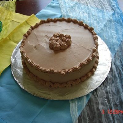 My First Real Decorated Cake - Chocolate Fudge W/creamy Chocolate Buttercream