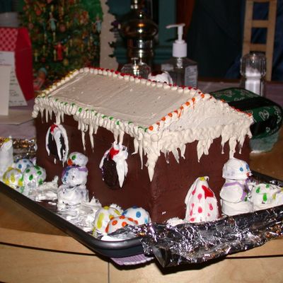 Christmas "gingerbread" House Cake