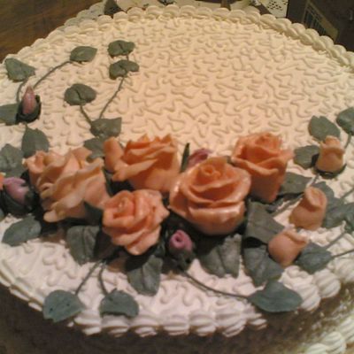 Bridal Shower Cake With Roses