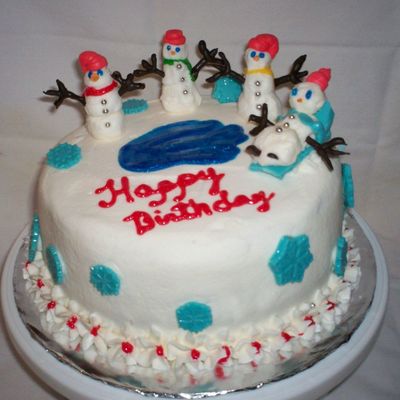 Grandma Millies Sunning-Birthday Snowman