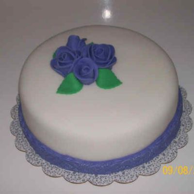 Purple Fondant Roses