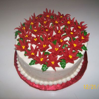 3D Poinsetta Cake