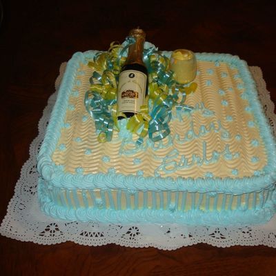 Yellow And Blue Cake