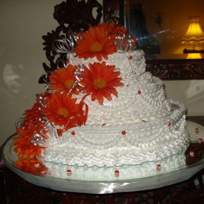 White And Orange Cake