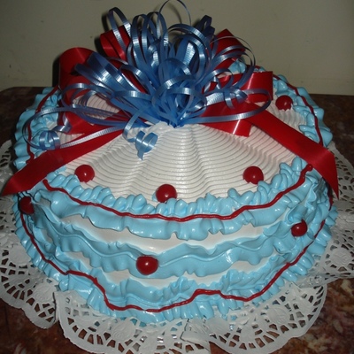 Blue And Red Cake