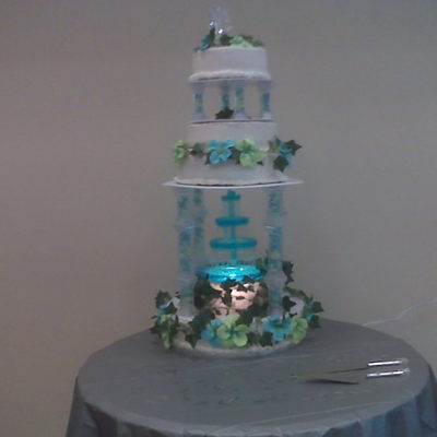 Tropical Themed Wedding Cake
