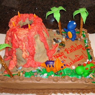 Volcano And Dinosaurs