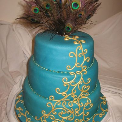 Turqoise Wedding Cake.