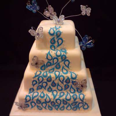 Turqoise Wedding Cake.