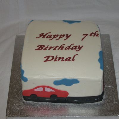 Asimple Car Cake.
