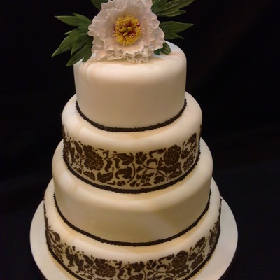 Peony Wedding Cake.