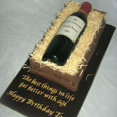 Wine Birthday Cake