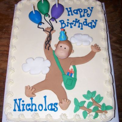 Curious George Cake