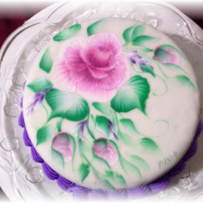 Painted Rose Cake