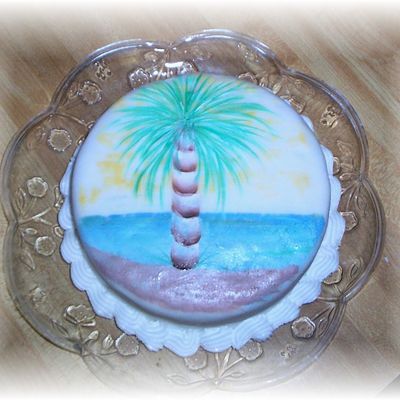 Tropical Cake Painted