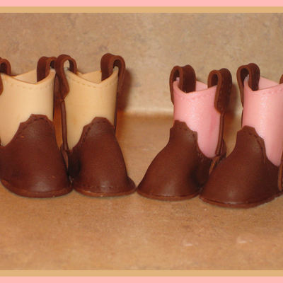 Cowboy Boot Cupcake Toppers
