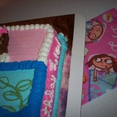 Sleeping Bag Sleepover Cake - Napkin I Used For Inspiration