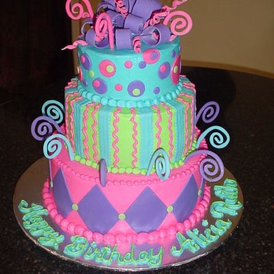 Wacky Neon Cake