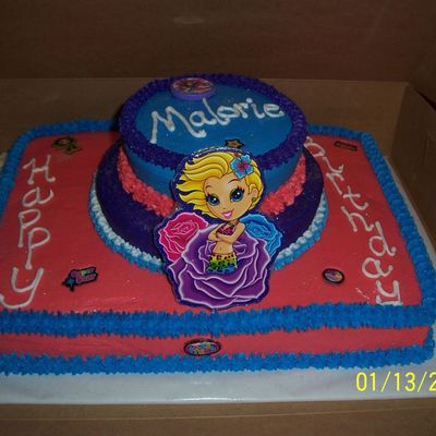 Lisa Frank Theme Birthday Cake