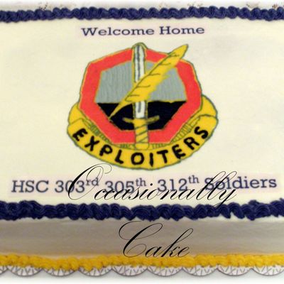 Cake For Returning Army Soldiers Deployed To Iraq