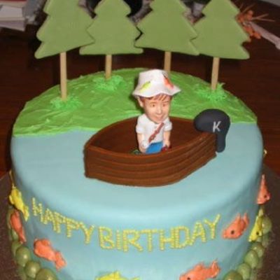 40Th Birthday Cake For Fishing Fanatic