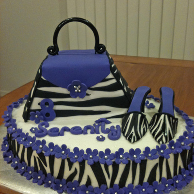 Purple Zebra Purse And Shoes