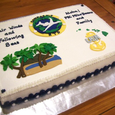 Military Transfer Aloha Cake
