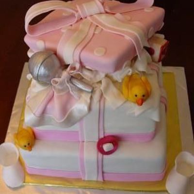 Baby Shower Present Cake