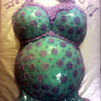 Pregnant Tummy Baby Shower Cake
