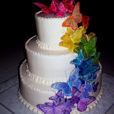 3 Tiered With Butterflies