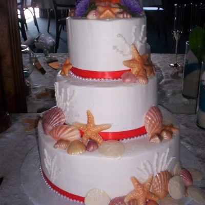 First Seashell Wedding Cake
