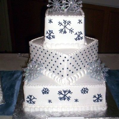 Winter Theme Wedding Cake