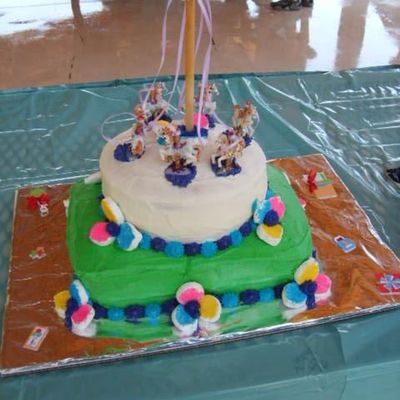 4 Layer Carousel Cake