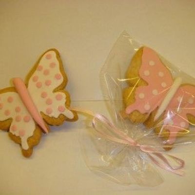 Butterfly Cookies Covered With Fondant