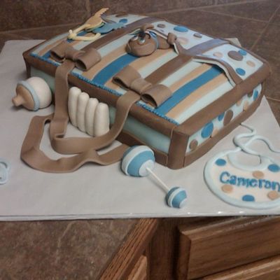 Boy Diaper Bag Cake