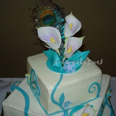Peacock Cake Top