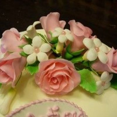 Pink Baptism Flowers