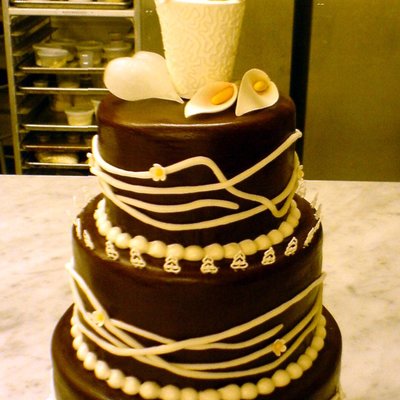 Chocolate Fondant Wedding Cake