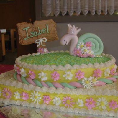 Snail Princess Baby Shower Cake