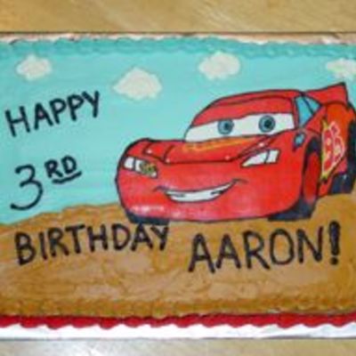 Another Lightning Mcqueen Cake