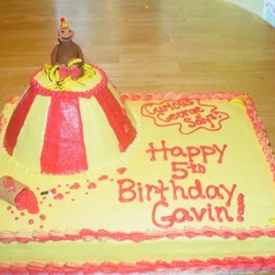 Curious George Cake