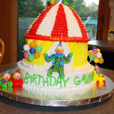 Big Top Circus Birthday Cake