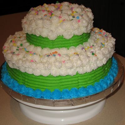 Rosette Birthday Cake