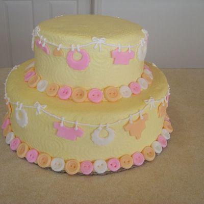 Quilted Babyshower Cake